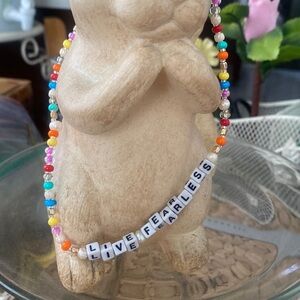 Live Fearless Rainbow Chocker 14” long